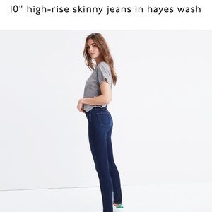 10 inch MadeWell high rise skinny skinny jeans